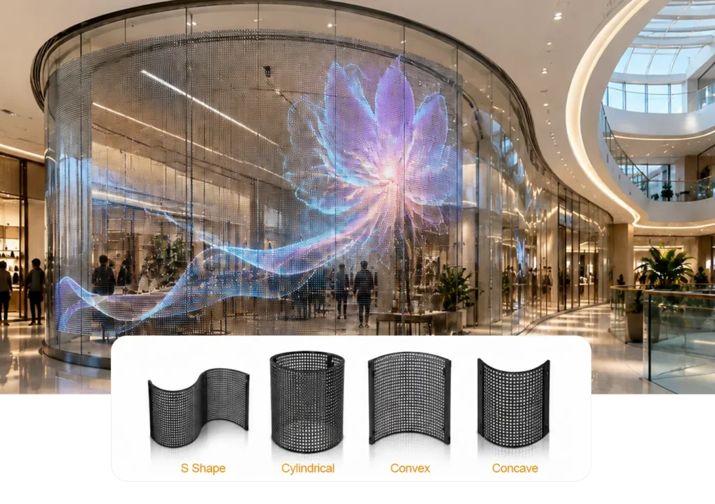 MC-H (12)-1789893139207 Curved holographic LED invisible screen for creative glass
