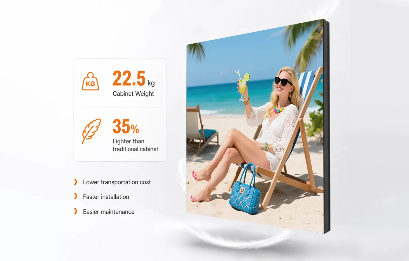 MS-11-1789629206107 Lightweight aluminum LED display cabinet for outdoor installation
